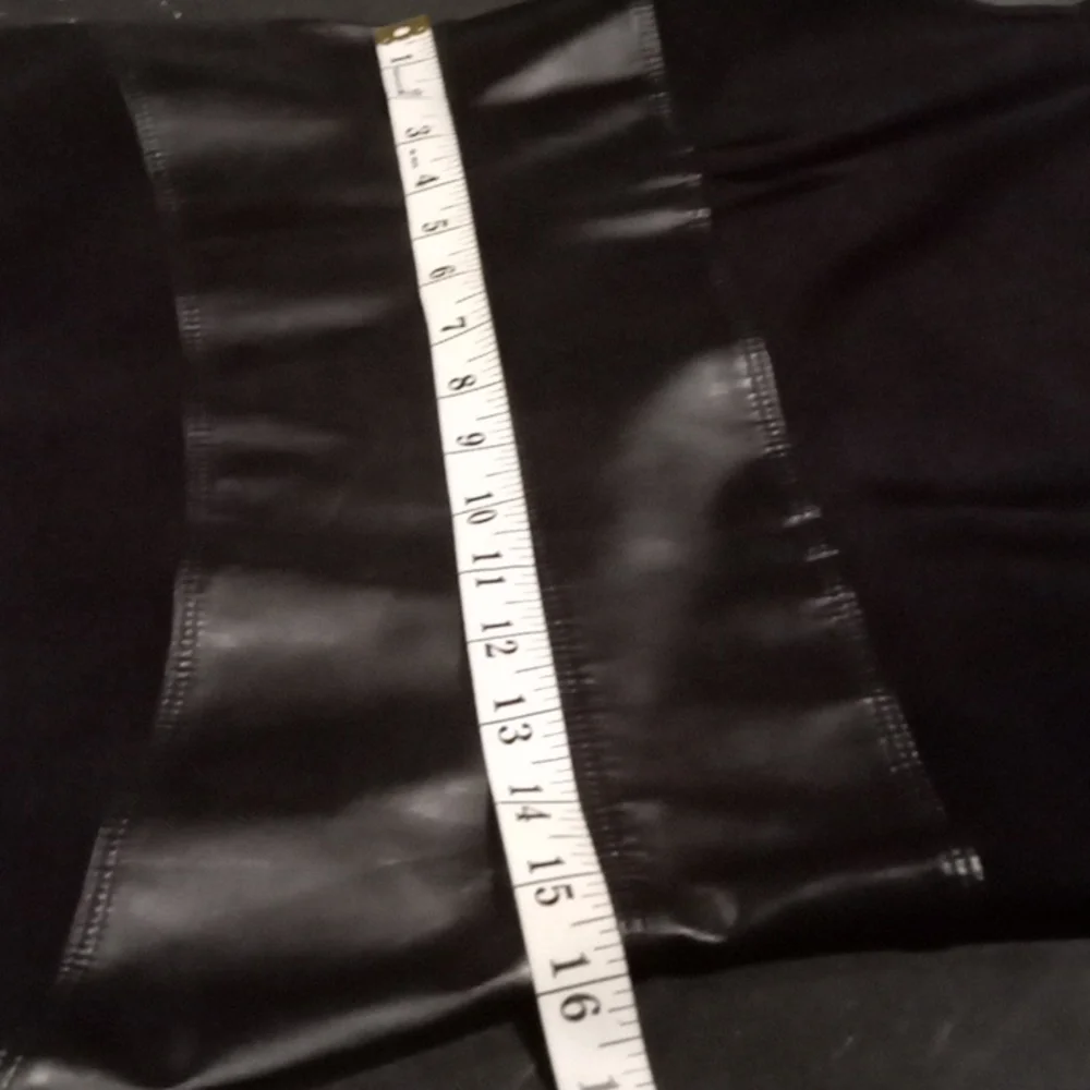 Calvin Klein  Black Faux Leather Trim Dress  10 - Picture 14 of 14